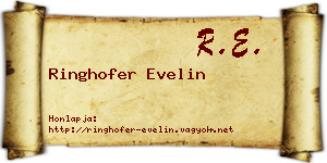 Ringhofer Evelin névjegykártya