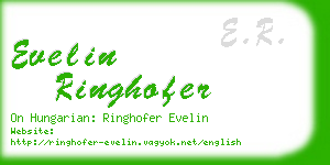 evelin ringhofer business card